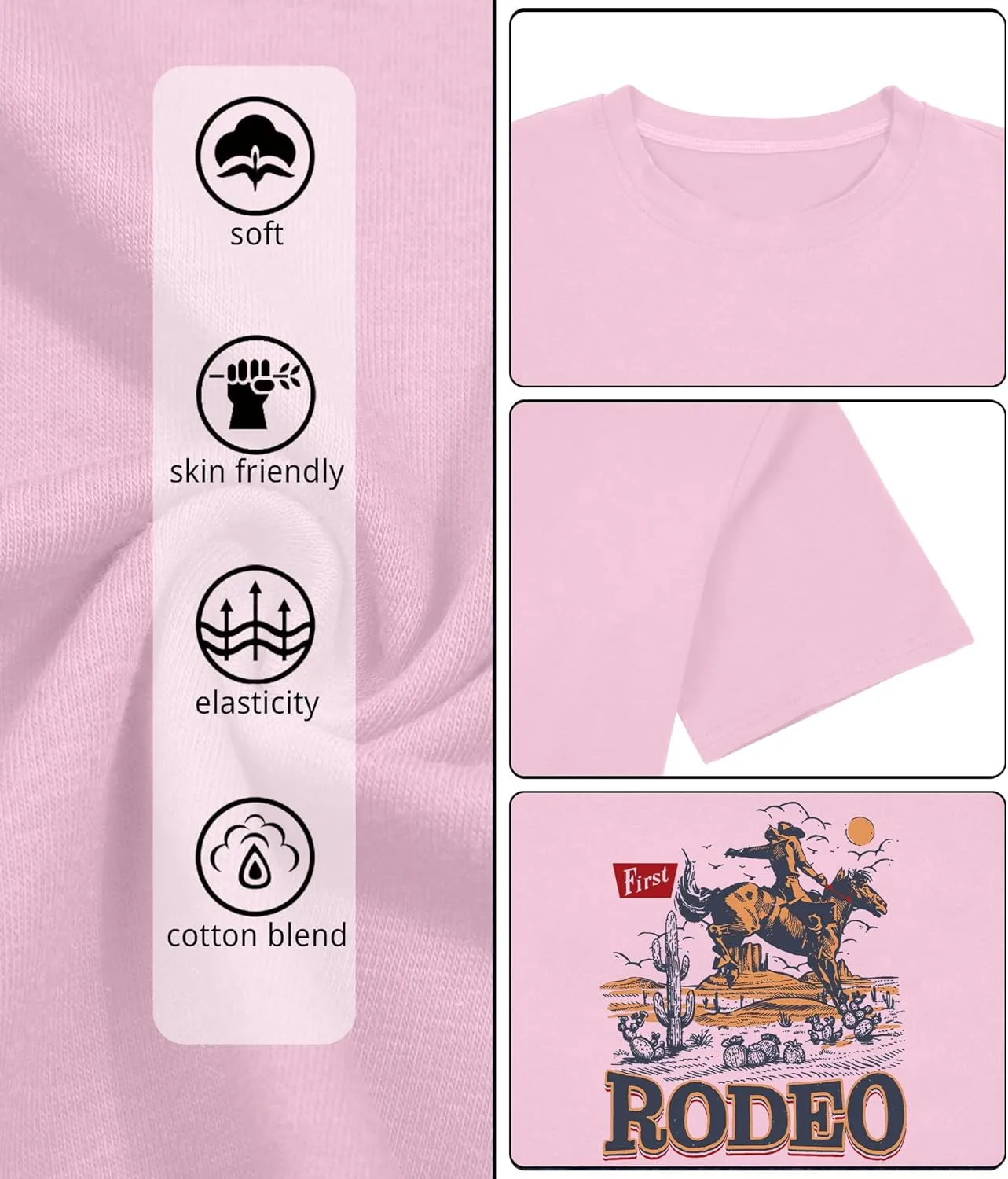 Oversized Cowboy Country Shirt Women: Cowgirl Country Music Shirt Rodeo Graphic Tee Casual Loose Western Top