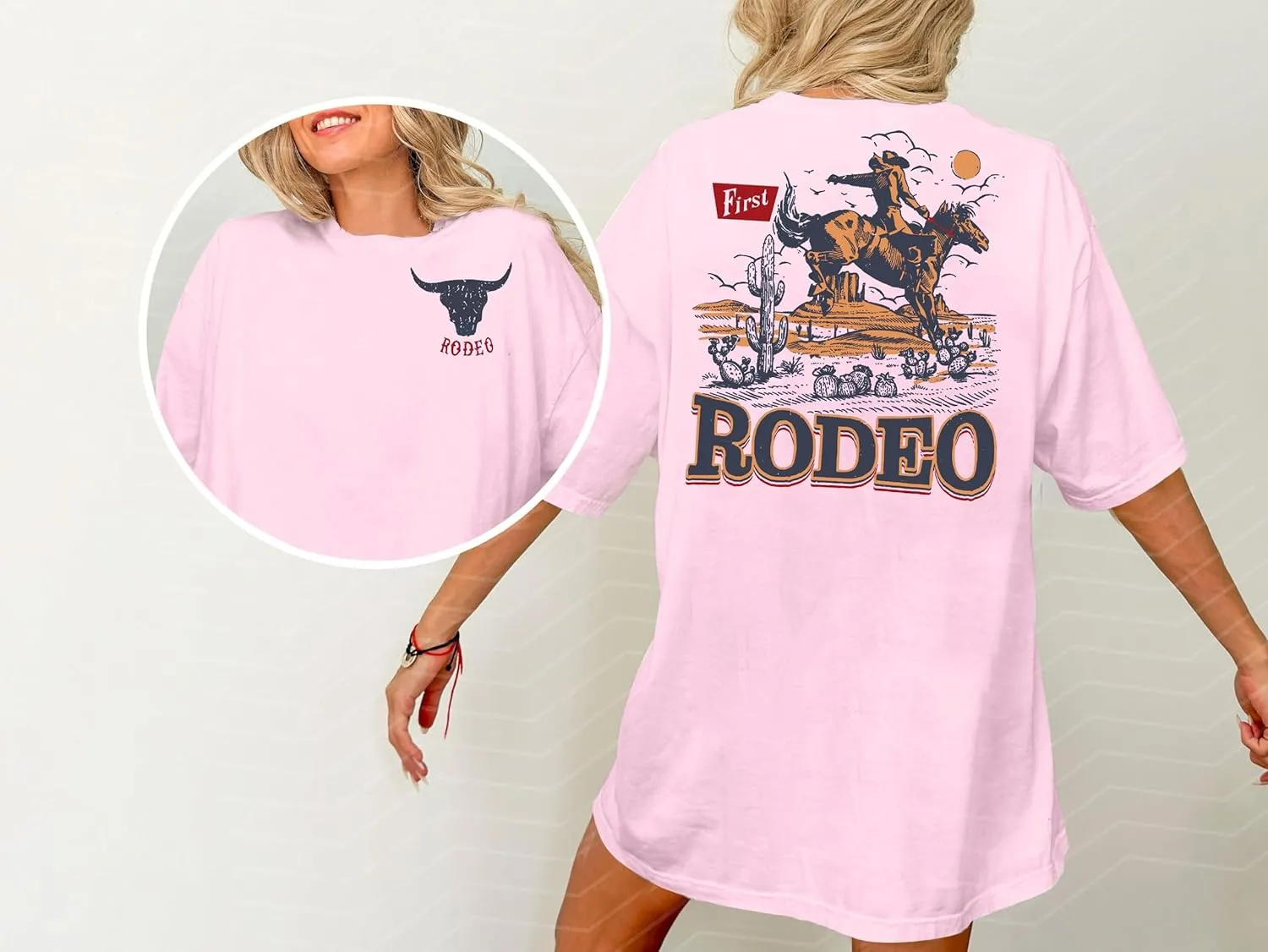 Oversized Cowboy Country Shirt Women: Cowgirl Country Music Shirt Rodeo Graphic Tee Casual Loose Western Top