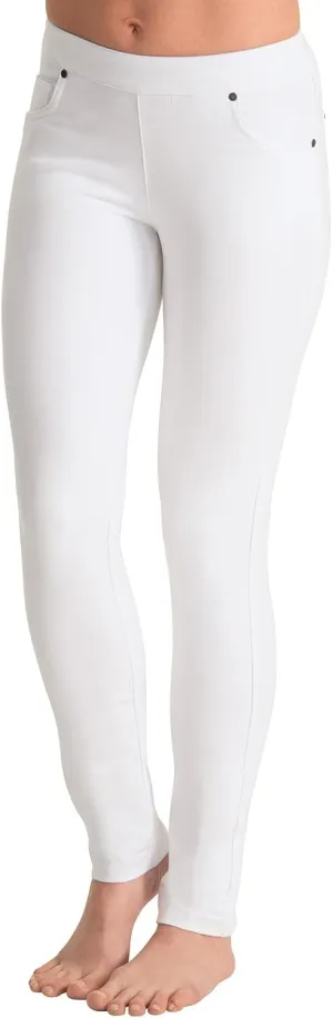 PajamaJeans White Jeggings for Women - Skinny Stretch Denim, White, 3X