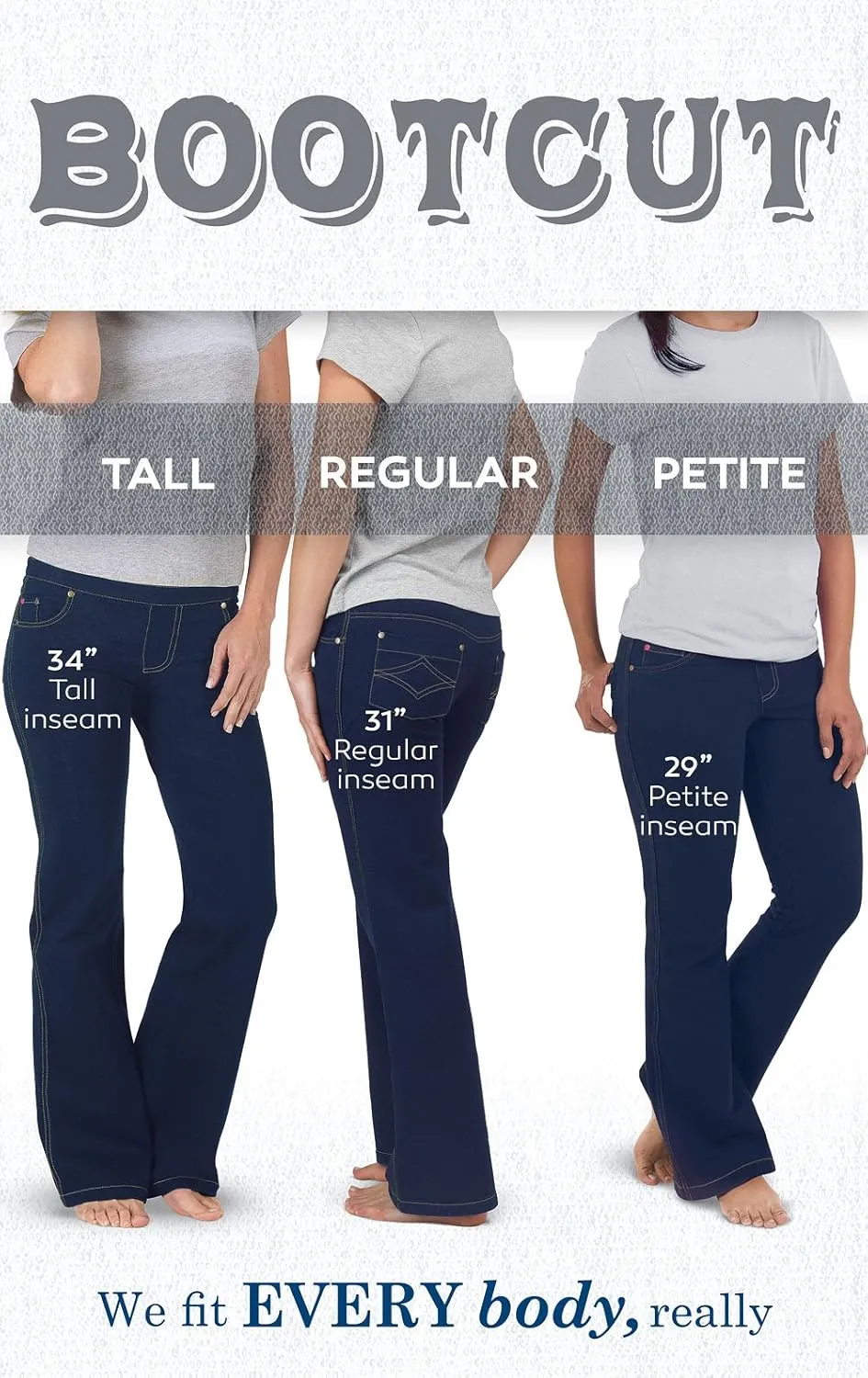 PajamaJeans Womens Stretch Jeans Flared Bootcut - Jeans for Women
