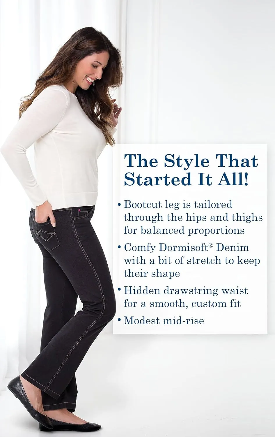 PajamaJeans Womens Stretch Jeans Flared Bootcut - Jeans for Women