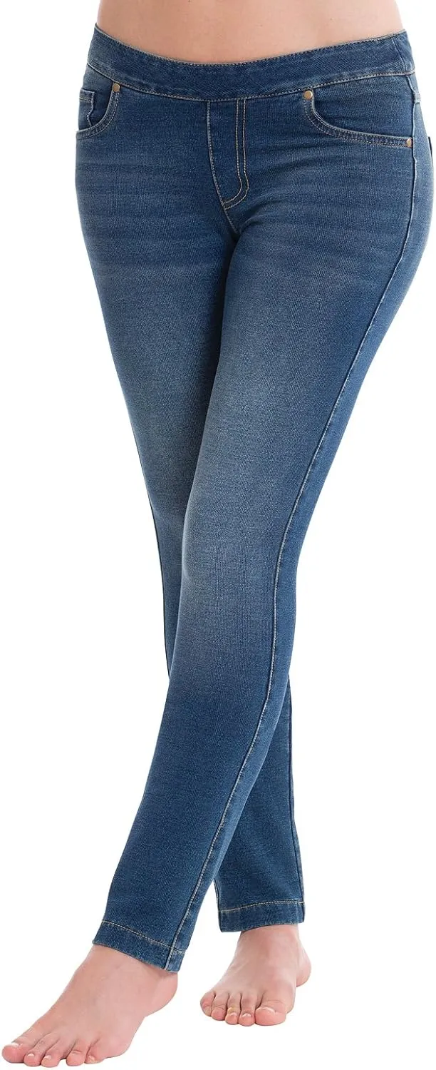 PajamaJeans Womens Stretch Jeans - Jeggings for Women with Pockets Vint W SM