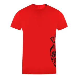 Philipp Plein Sport Side Logo Red T Shirt