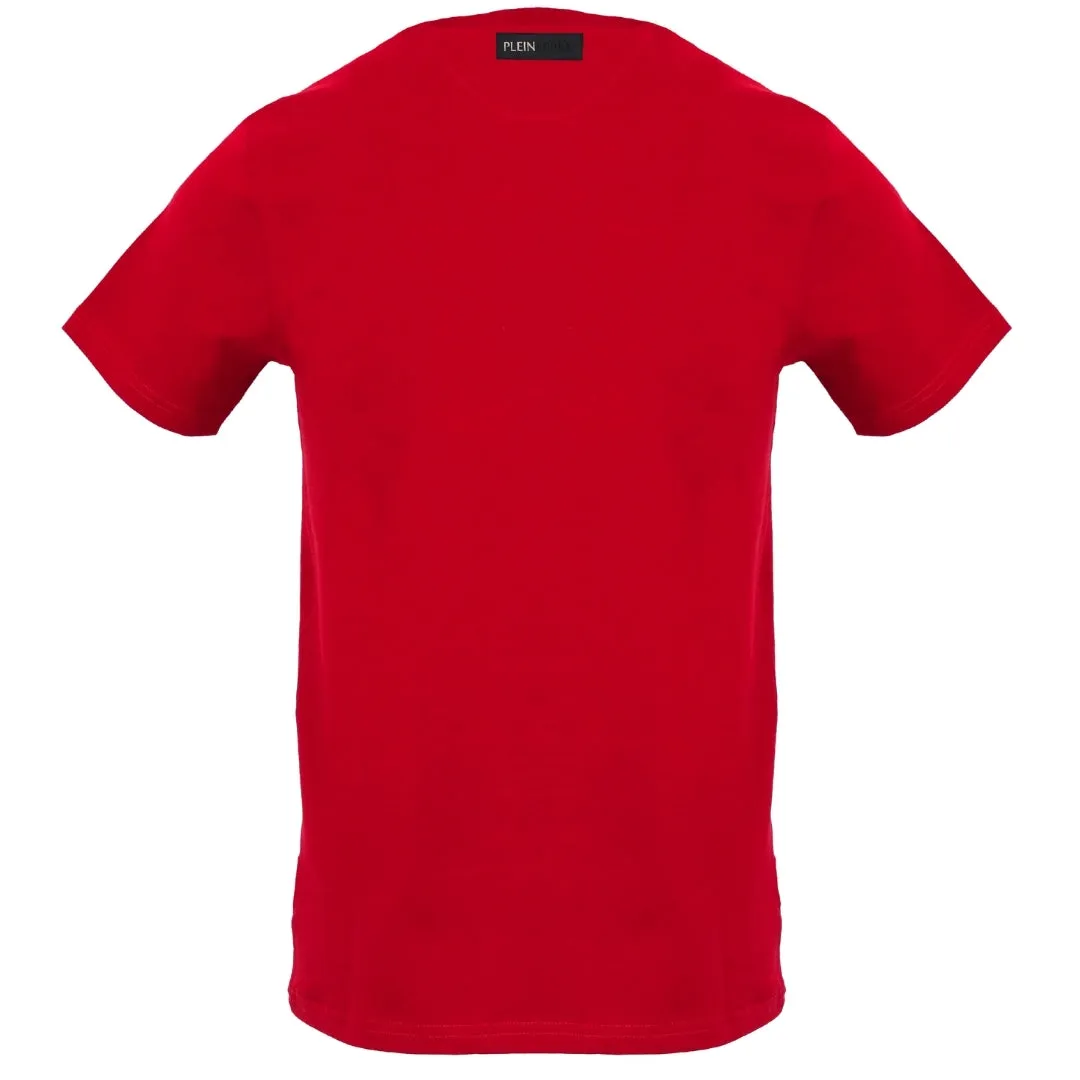 Plein Sport Small Circle Emblem Logo Red T Shirt