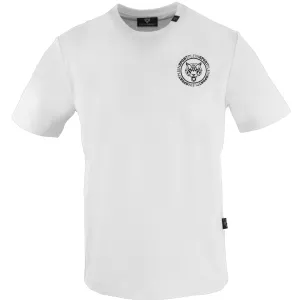 Plein Sport Small Circle Emblem Logo White T Shirt