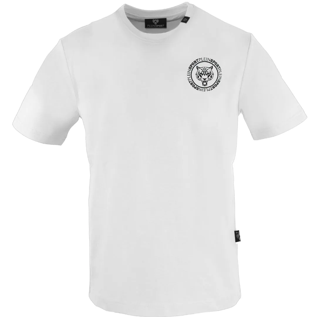 Plein Sport Small Circle Emblem Logo White T Shirt
