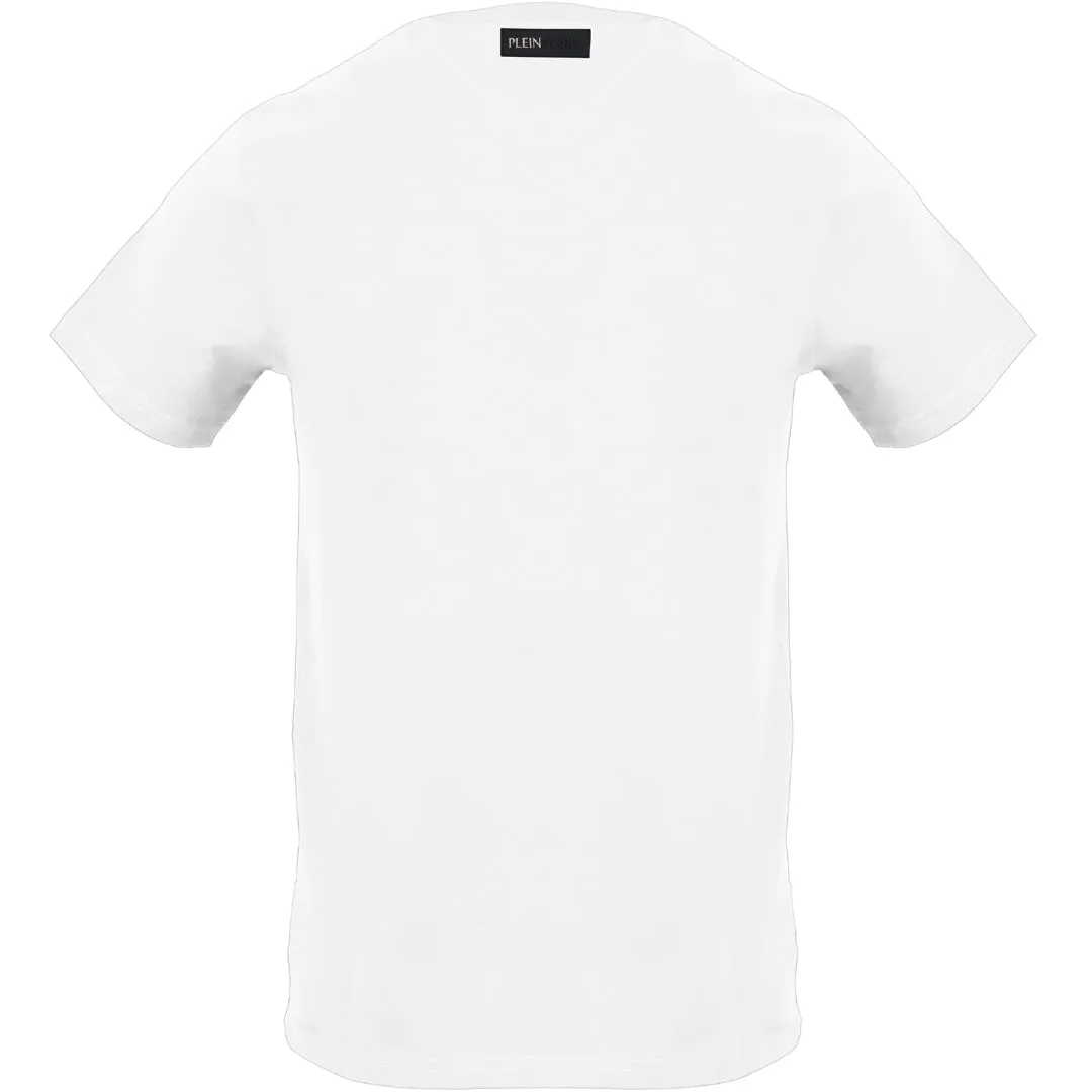 Plein Sport Small Circle Emblem Logo White T Shirt