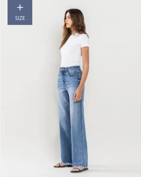 Plus Size Tummy Control 90's Vintage Super High Rise Loose Fit Jeans
