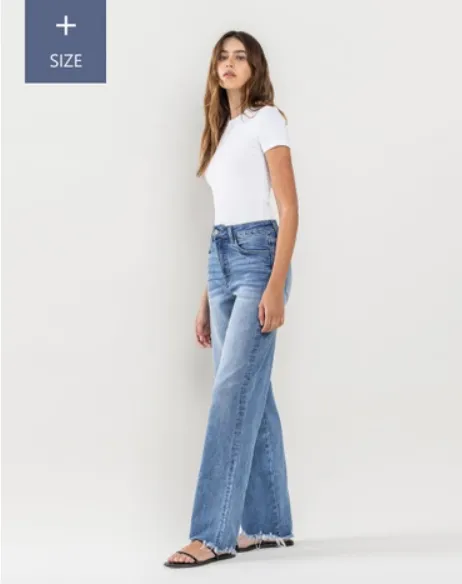 Plus Size Tummy Control 90's Vintage Super High Rise Loose Fit Jeans