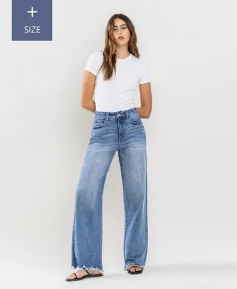 Plus Size Tummy Control 90's Vintage Super High Rise Loose Fit Jeans