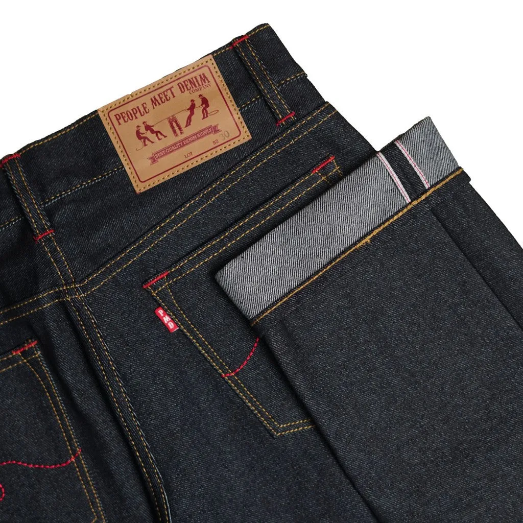 PMD & Co USAGI 14oz Black Indigo Denim Selvedge Accent Slim Fit