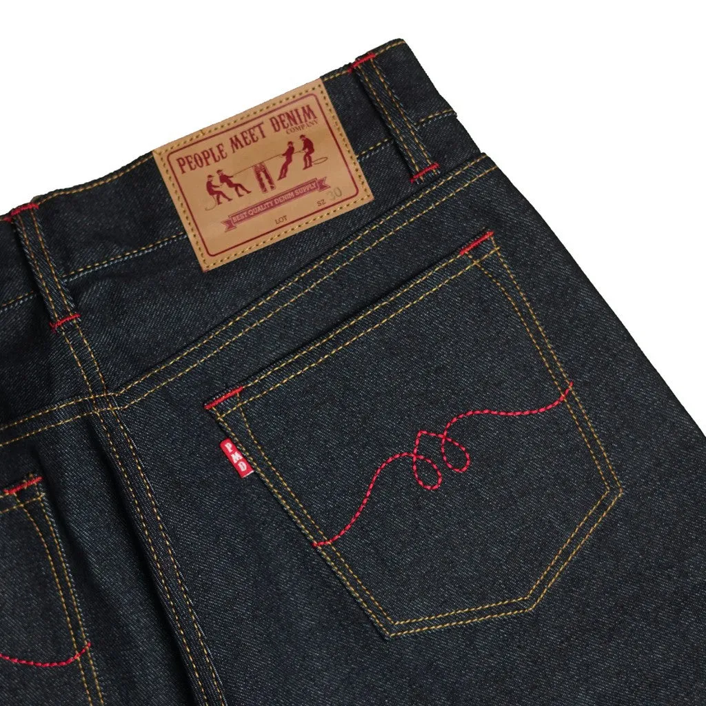 PMD & Co USAGI 14oz Black Indigo Denim Selvedge Accent Slim Fit