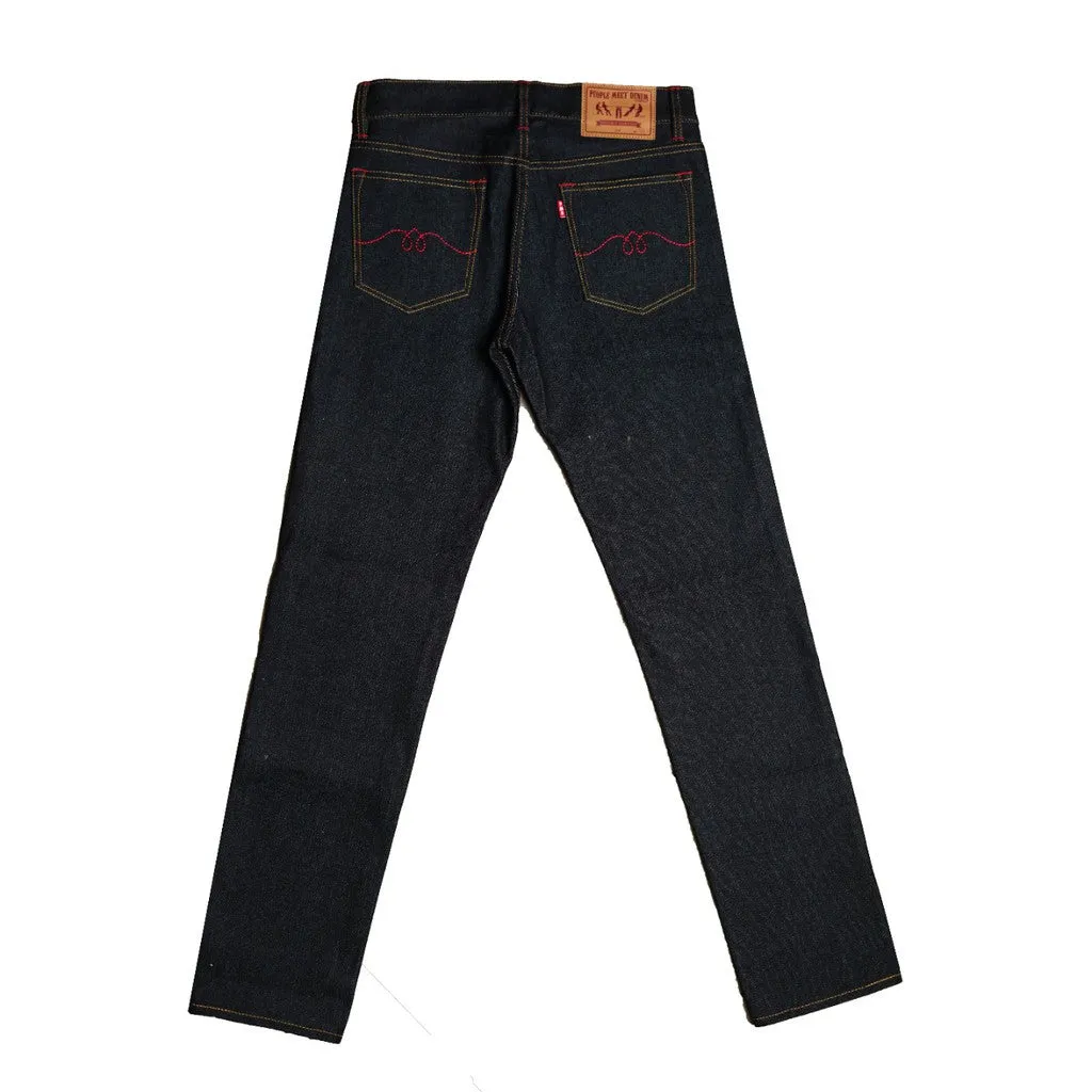 PMD & Co USAGI 14oz Black Indigo Denim Selvedge Accent Slim Fit