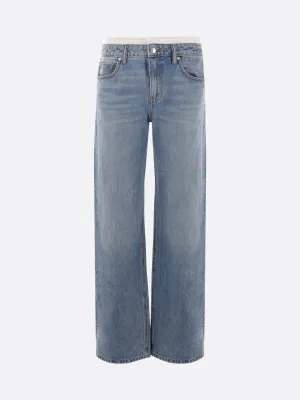 Pointelle Waistband Denim Jeans