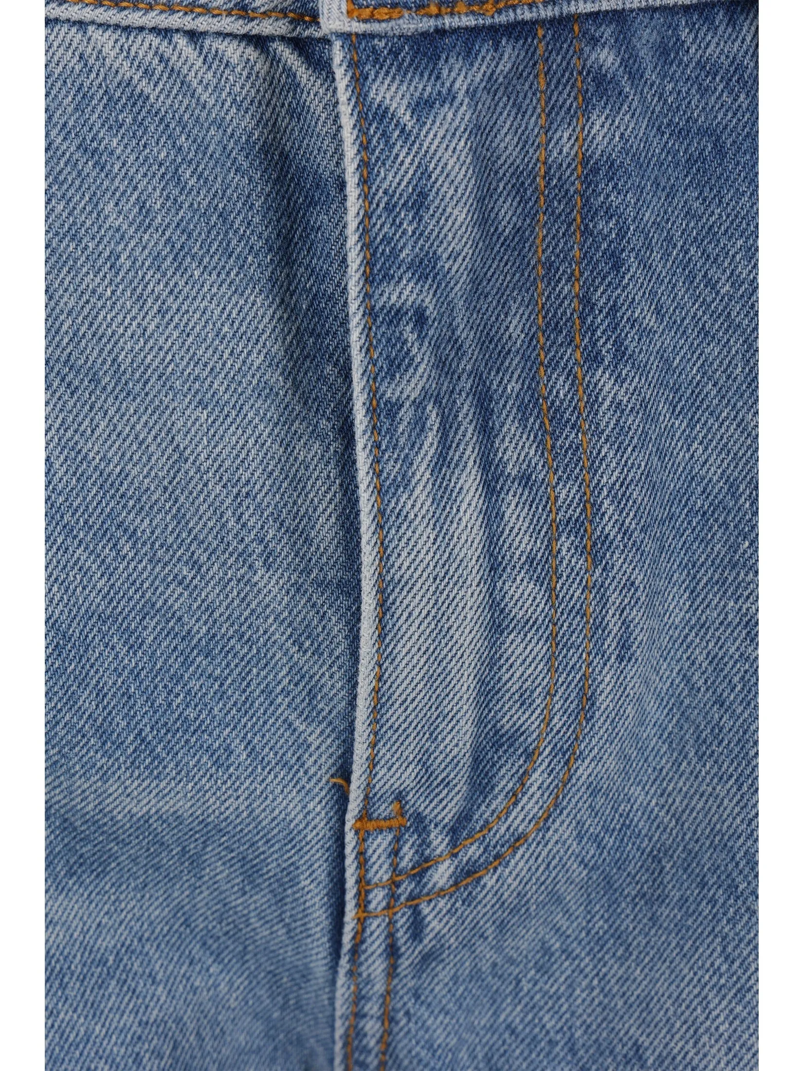 Pointelle Waistband Denim Jeans