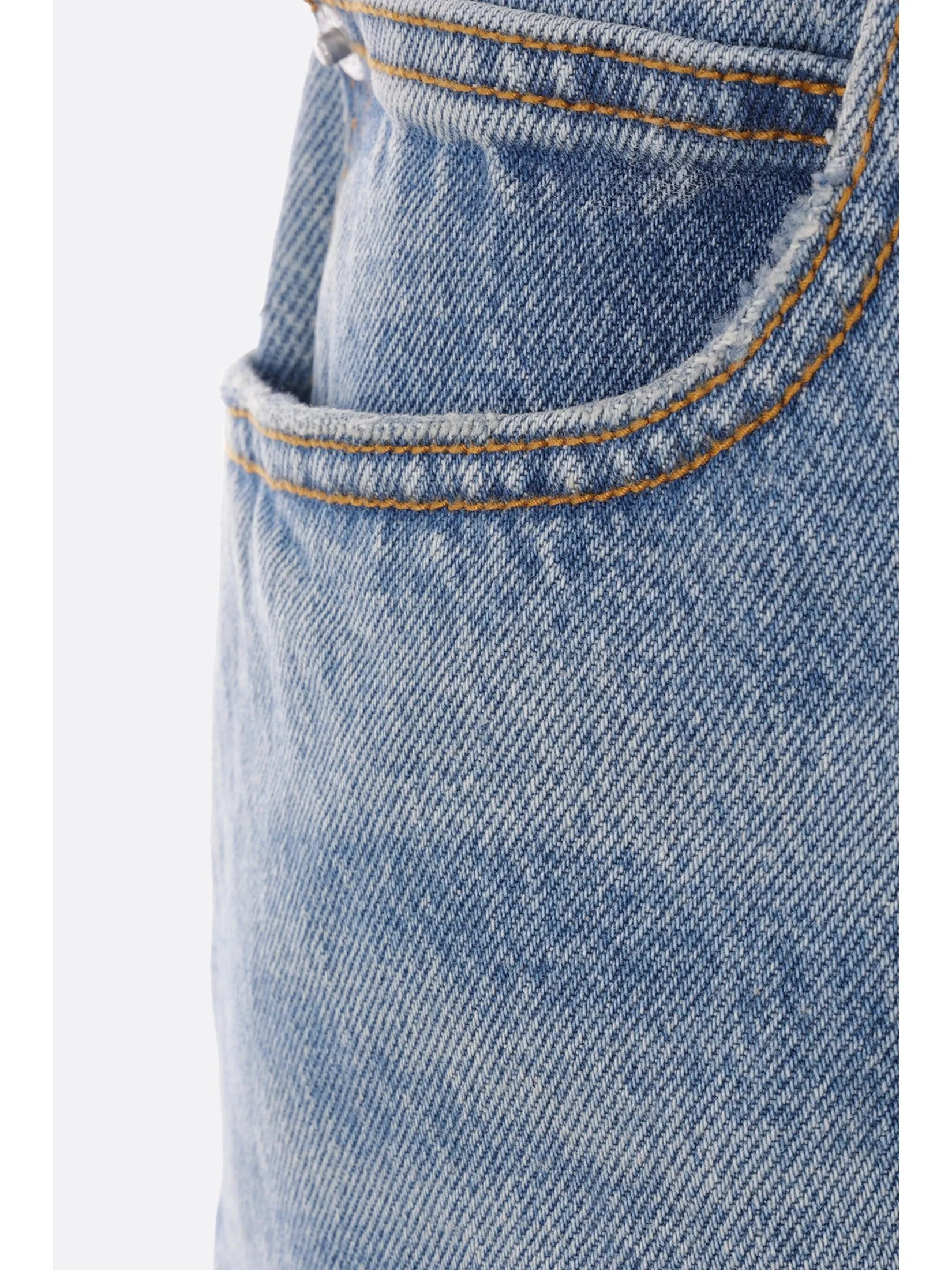 Pointelle Waistband Denim Jeans