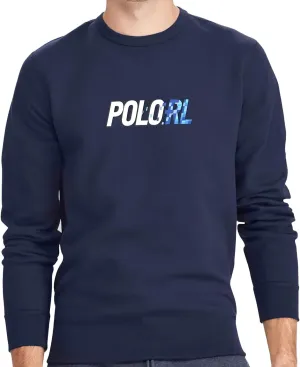 POLO RALPH LAUREN Men's Double Knit Crewneck Sweatshirt Digi Font POLO RL Logo