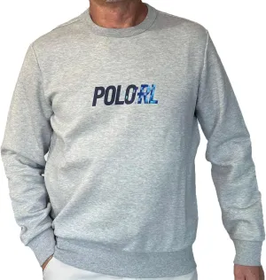 POLO RALPH LAUREN Men's Double Knit Crewneck Sweatshirt Digi Font POLO RL Logo