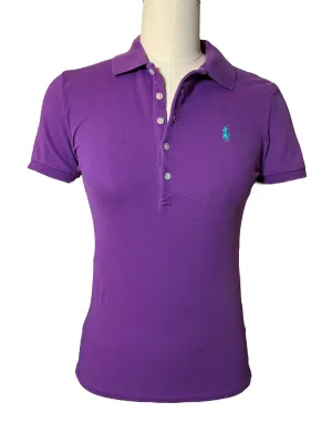 Polo Ralph Lauren Women's Slim Fit Stretch Polo Shirt - Size Small / Paloma Purple