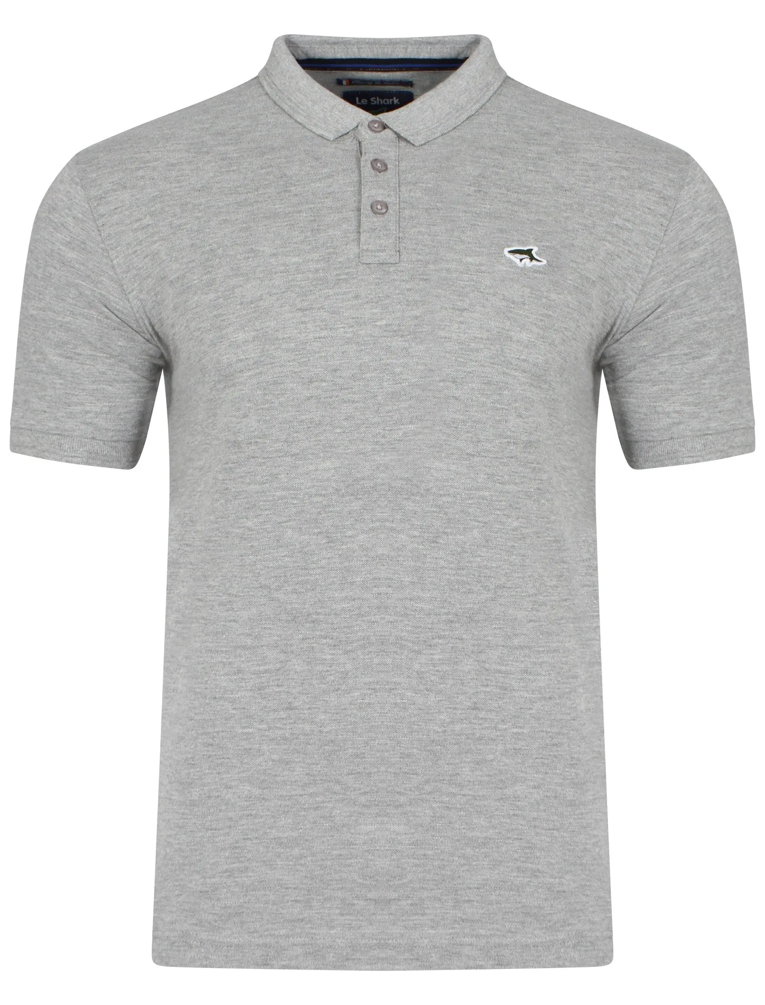 Polo Shirt in Grey Marl - Le Shark
