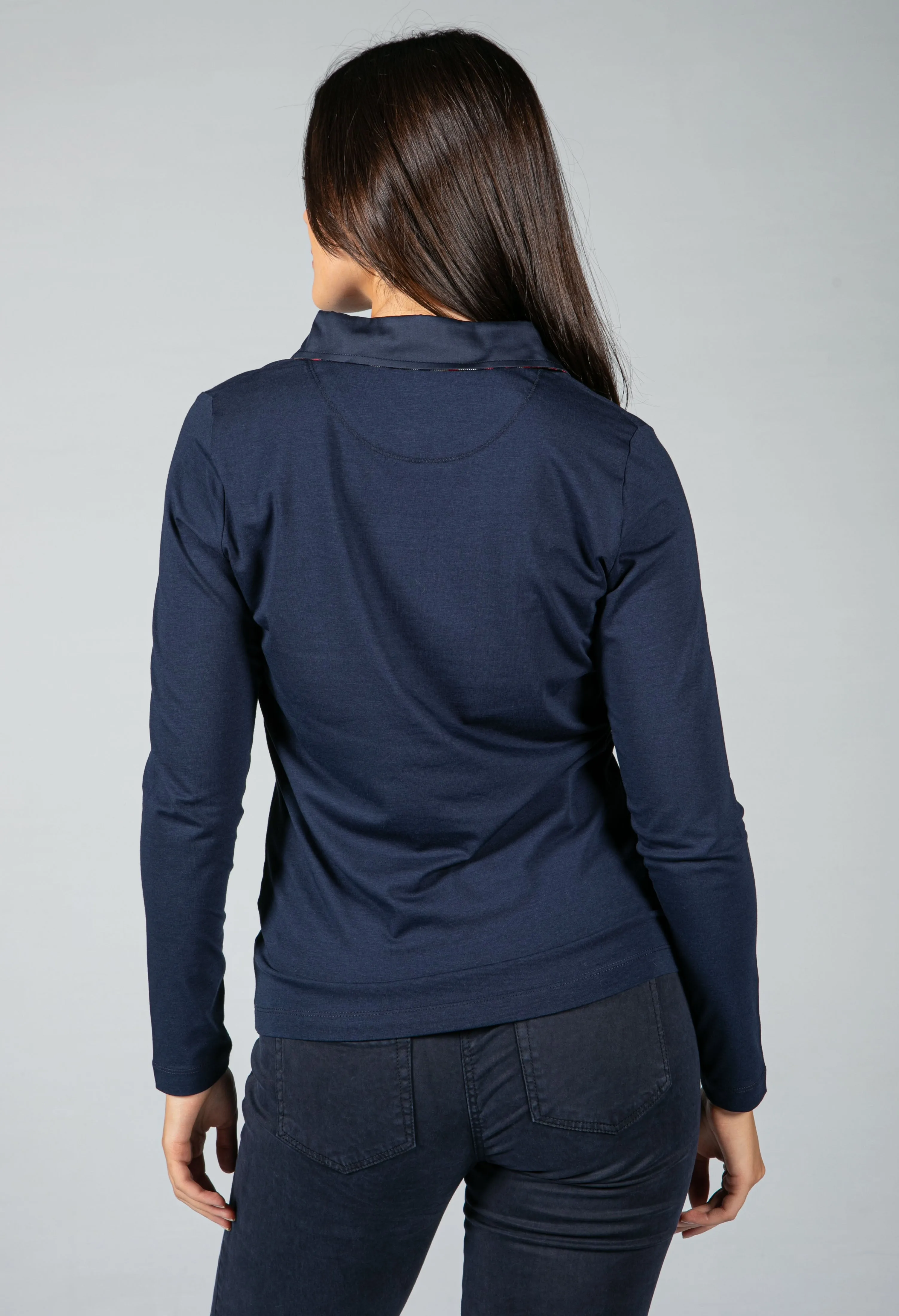 POLO SHIRT WITH CHECKED COLLAR