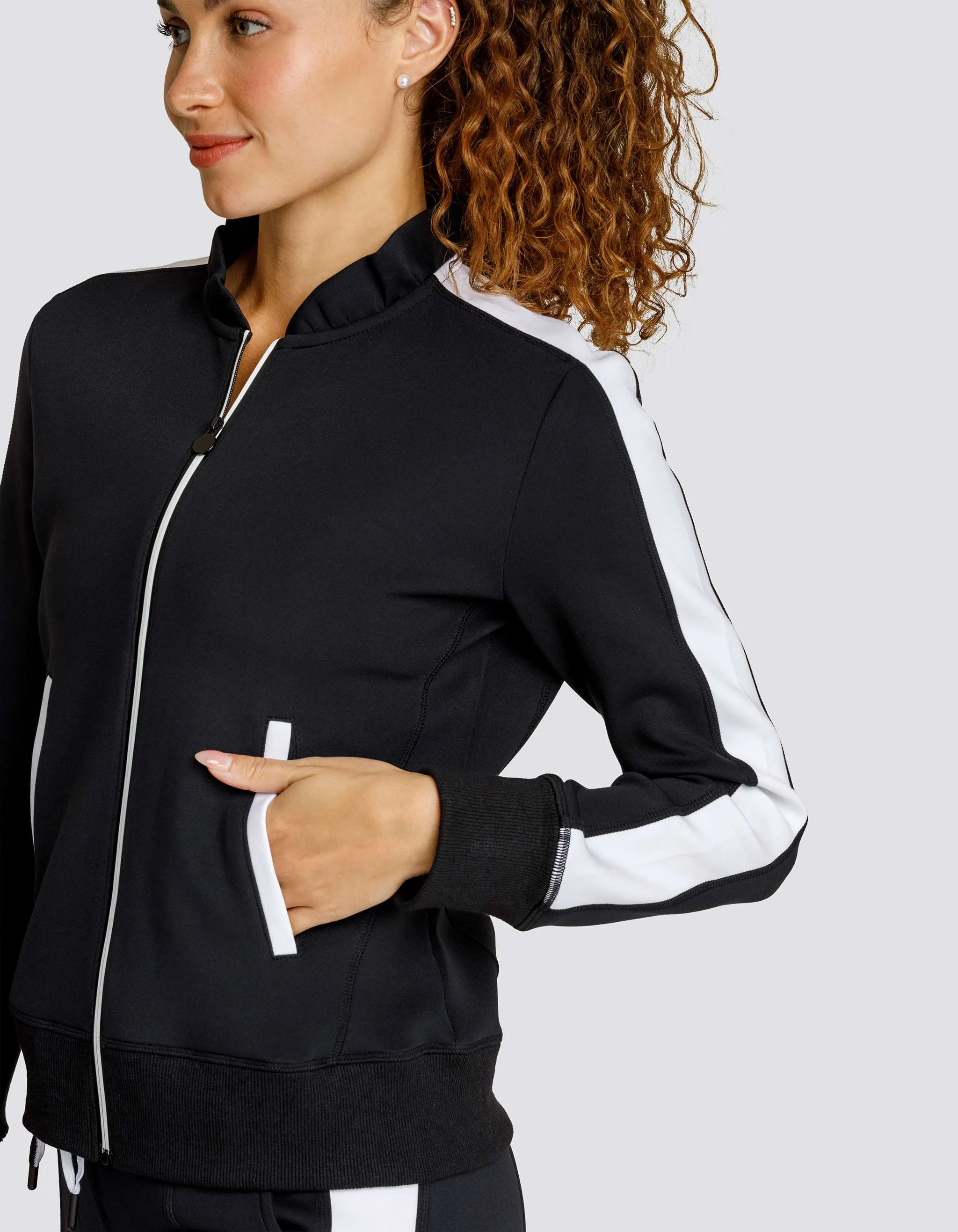 POPPI ZIP FRONT JACKET - ONYX BLACK
