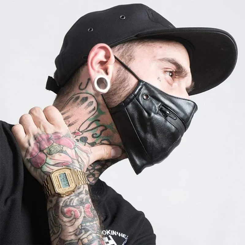 Punk Boy Zipper Leather Mask
