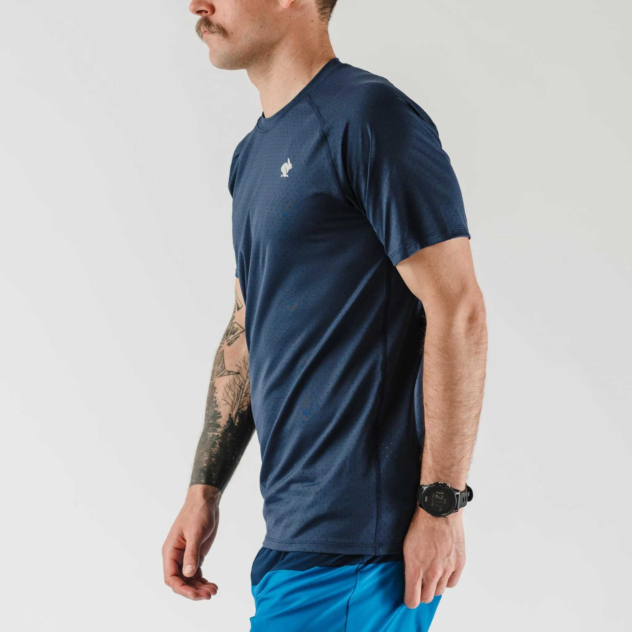 rabbit - ICE Perf Tee SS - Dress Blues - Men's
