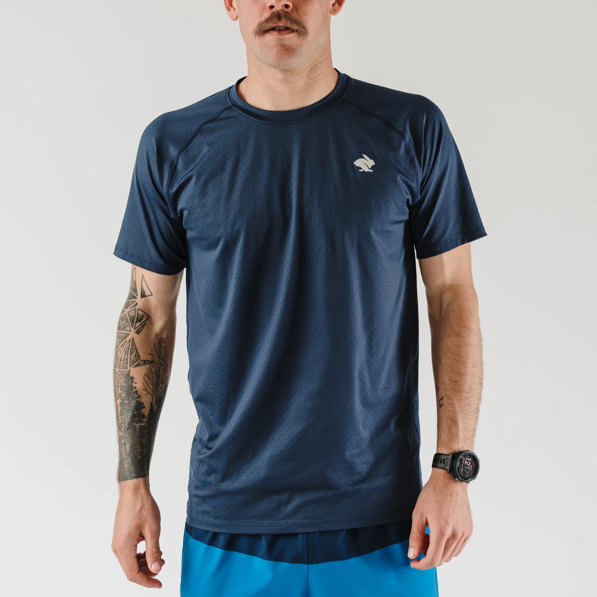 rabbit - ICE Perf Tee SS - Dress Blues - Men's