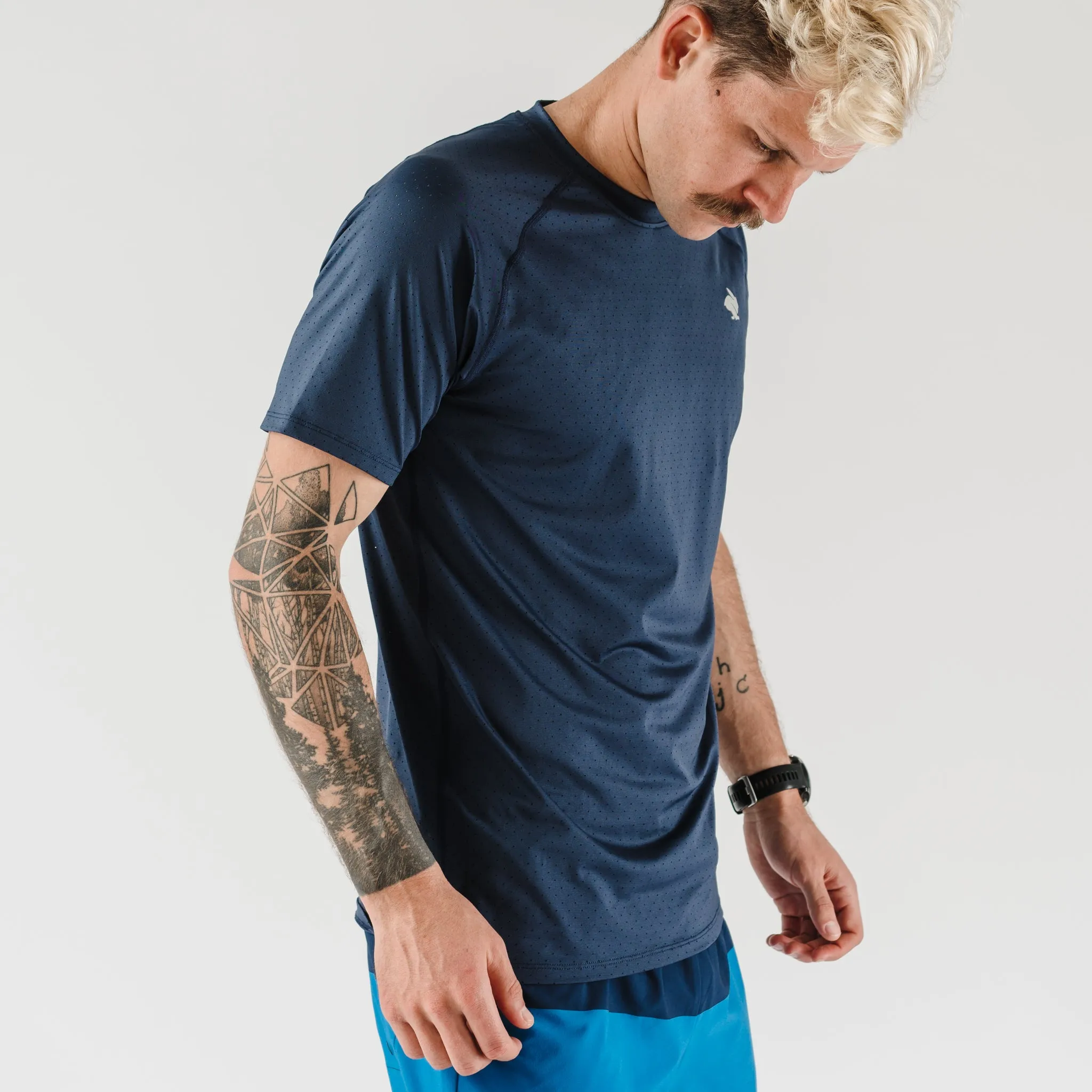 rabbit - ICE Perf Tee SS - Dress Blues - Men's
