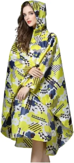 Rain Poncho Lightweight Waterproof Adult Reusable Women Men's Raincoat Poncho Cape Hooded Lightweight Raincoat