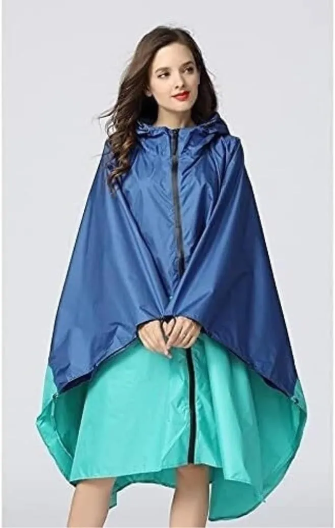 Rain Poncho Lightweight Waterproof Adult Reusable Women Men's Raincoat Poncho Cape Hooded Lightweight Raincoat