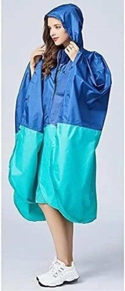 Rain Poncho Lightweight Waterproof Adult Reusable Women Men's Raincoat Poncho Cape Hooded Lightweight Raincoat