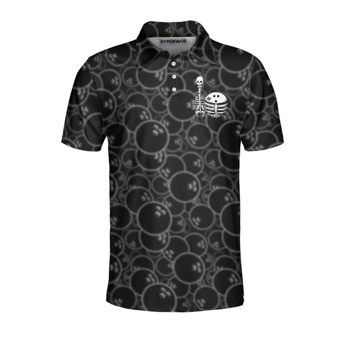 Real Grandpas Bowl Polo Shirt, Black Ball Pattern Bowling Polo Shirt, Funny Bowling Shirt With Sayings Coolspod