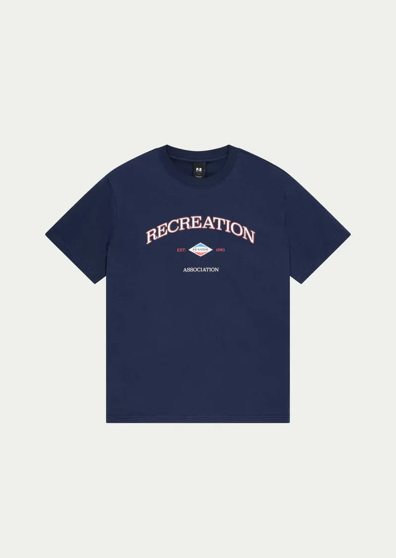 Recreation Tee In Dark Navy