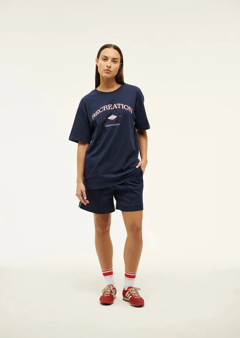 Recreation Tee In Dark Navy