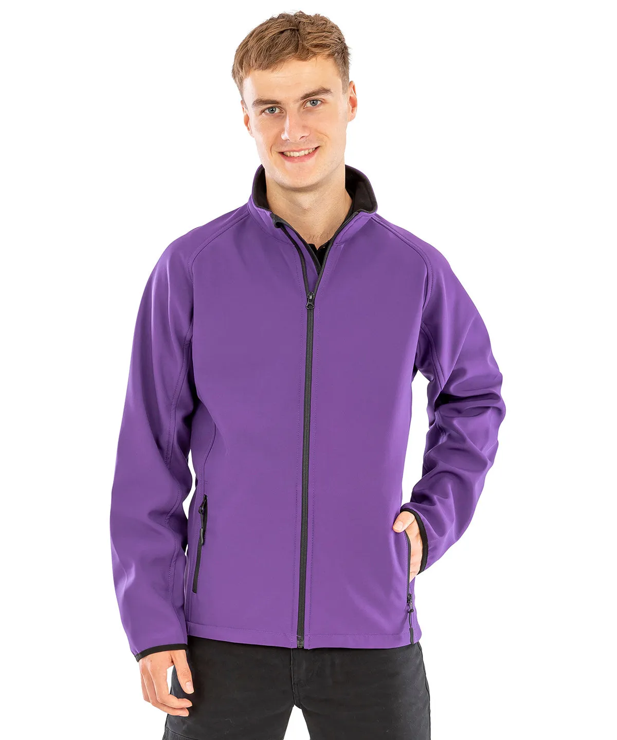 Red/Black - Core printable softshell jacket