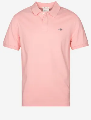 Regular Shield Short Sleeve Pique Polo Bubbelgum Pink