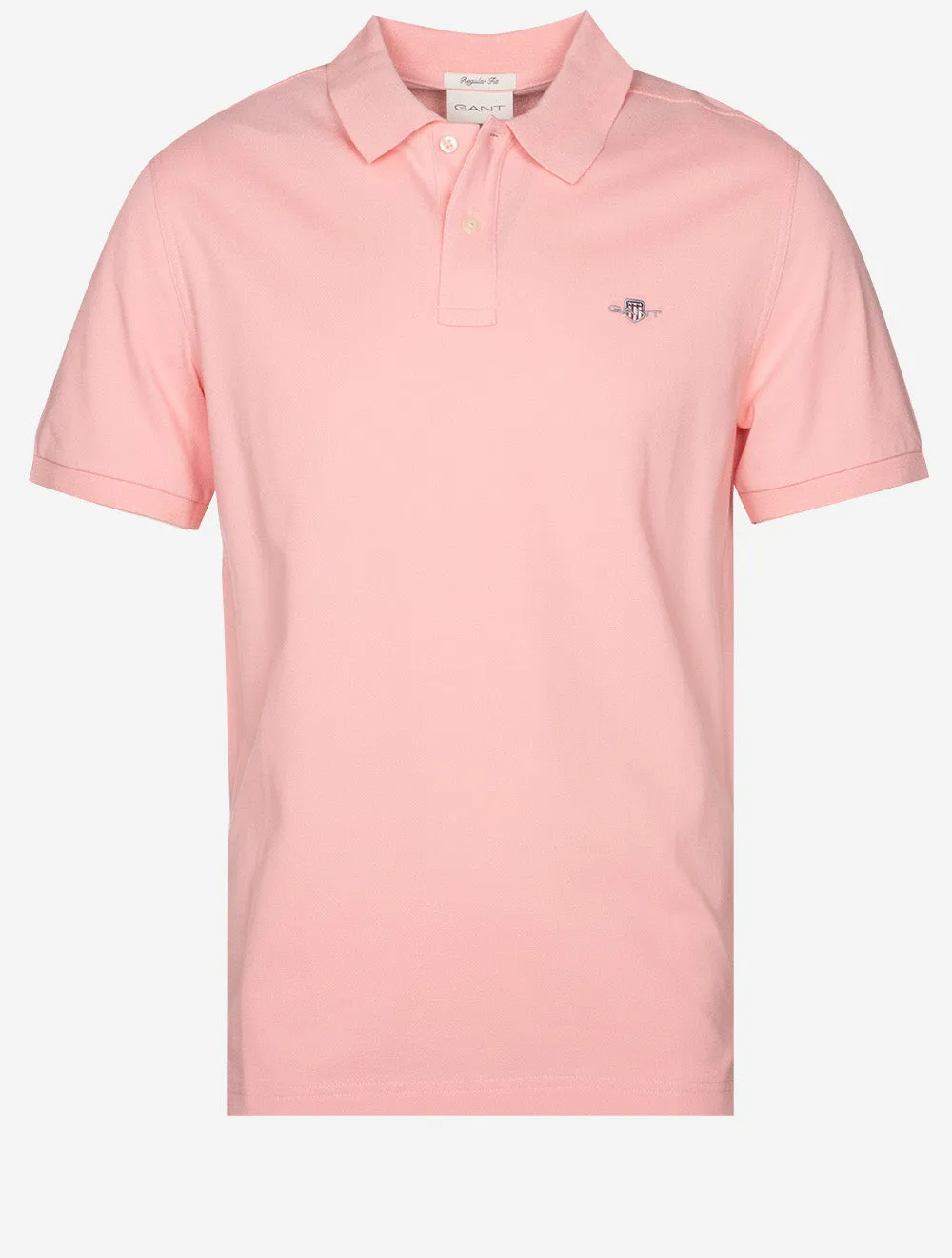 Regular Shield Short Sleeve Pique Polo Bubbelgum Pink