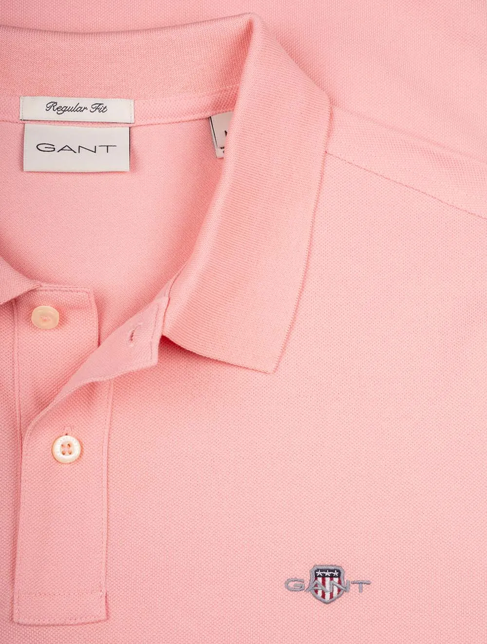 Regular Shield Short Sleeve Pique Polo Bubbelgum Pink