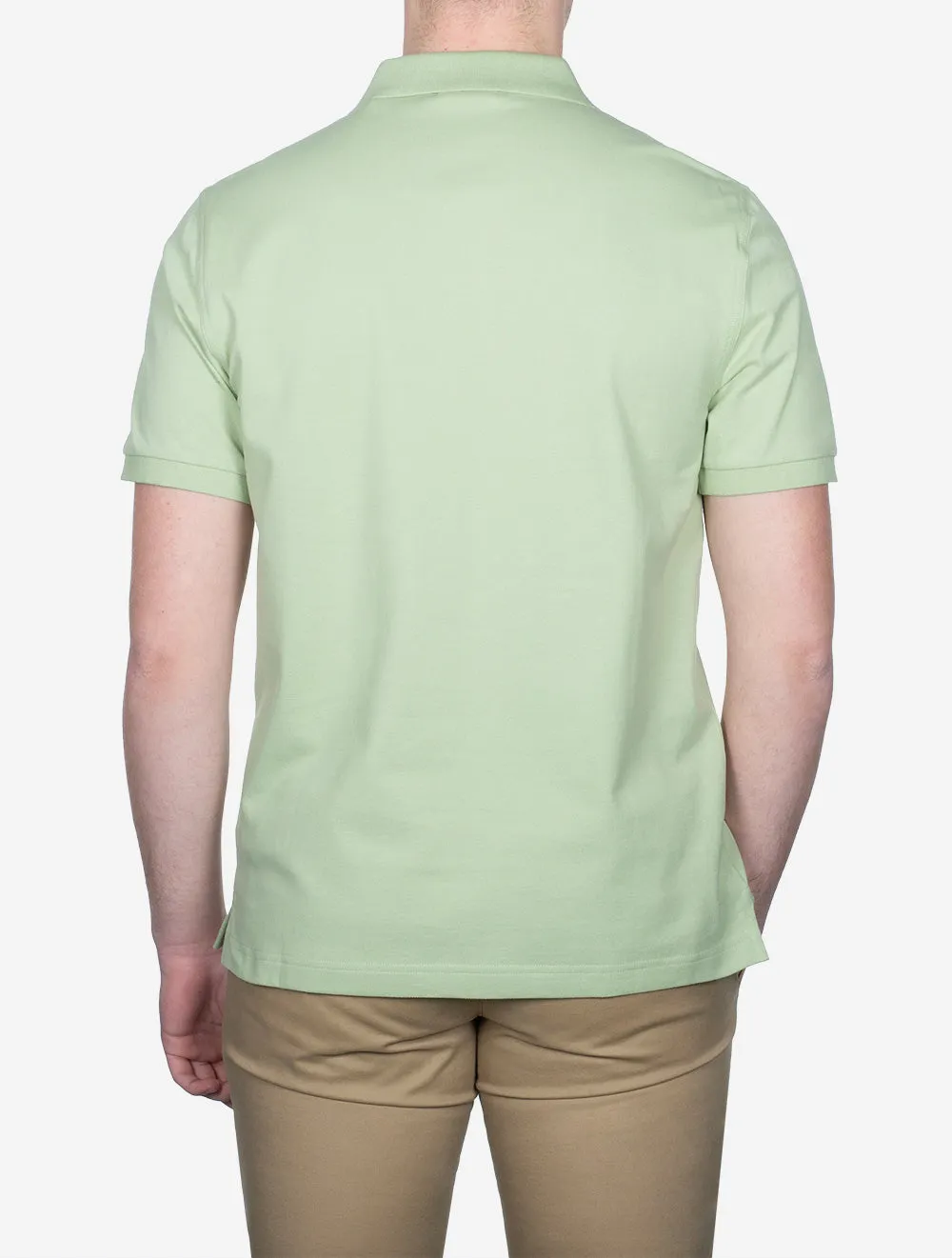 Regular Shield Short Sleeve Pique Polo Milky Matcha