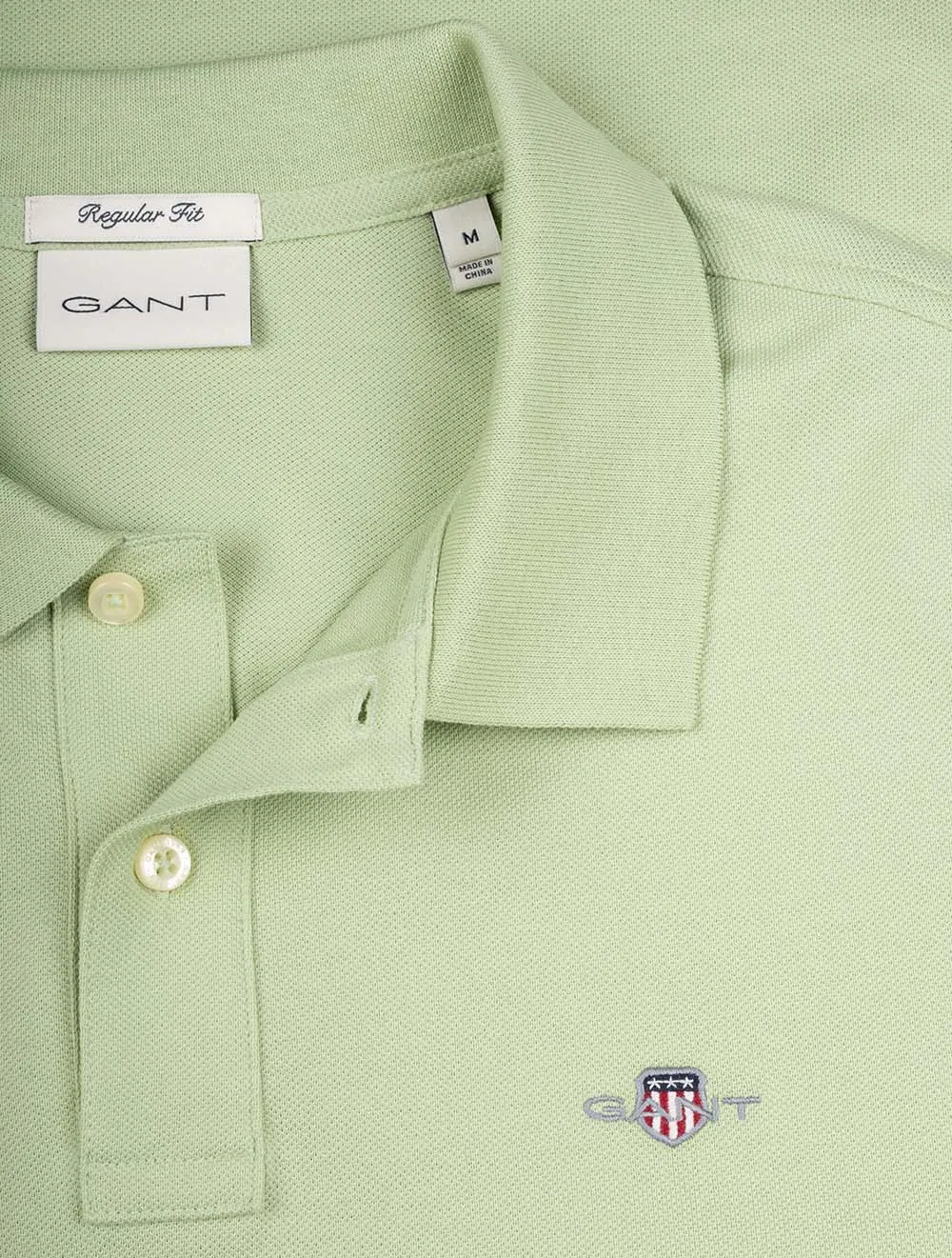 Regular Shield Short Sleeve Pique Polo Milky Matcha