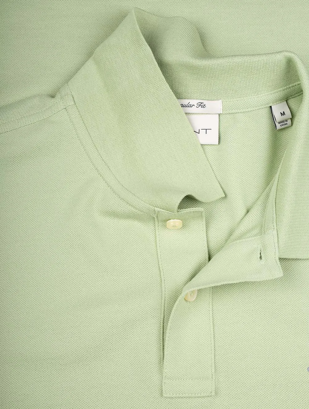 Regular Shield Short Sleeve Pique Polo Milky Matcha