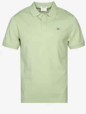 Regular Shield Short Sleeve Pique Polo Milky Matcha