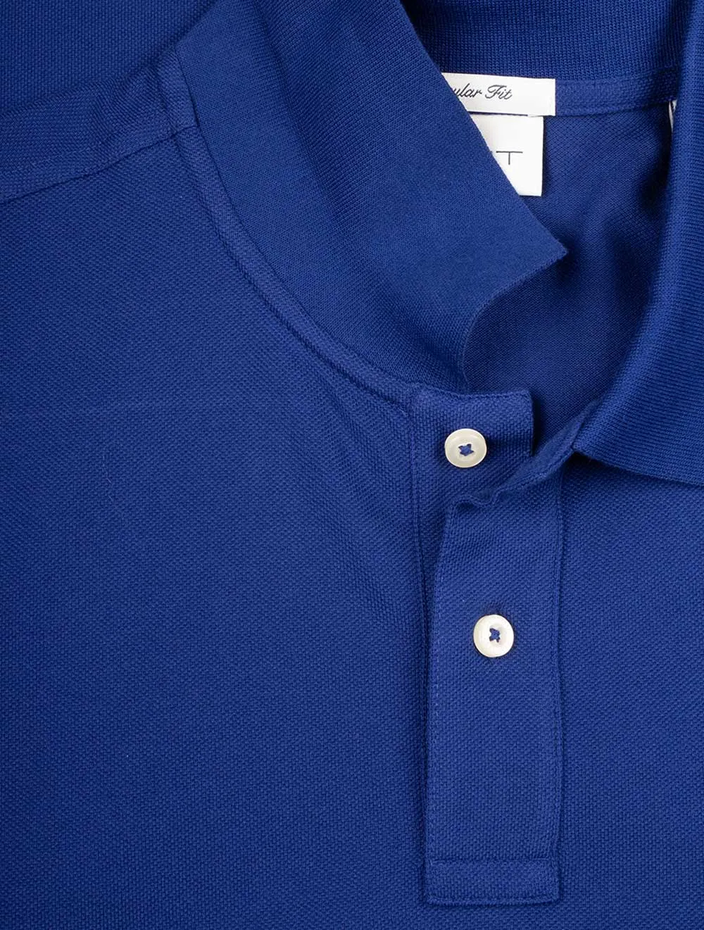 Regular Shield Short Sleeve Pique Polo Rich Navy