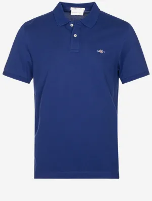 Regular Shield Short Sleeve Pique Polo Rich Navy
