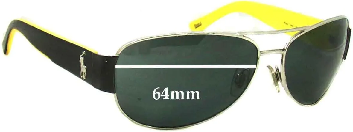 Replacement Sunglass Lenses Compatible for Polo Polo PH 3049 64mm