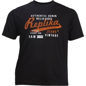 Replika Pure Premium Cotton Printed Crew Neck Tee Shirt "Replika Jeans Logo"