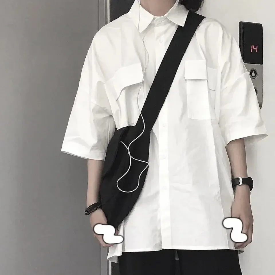 Reverie - Classic Short-Sleeve White Shirt for Women