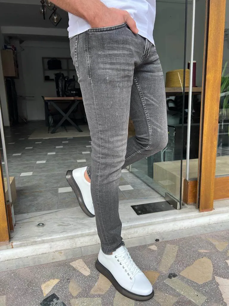 Ripped Detail Black Jeans